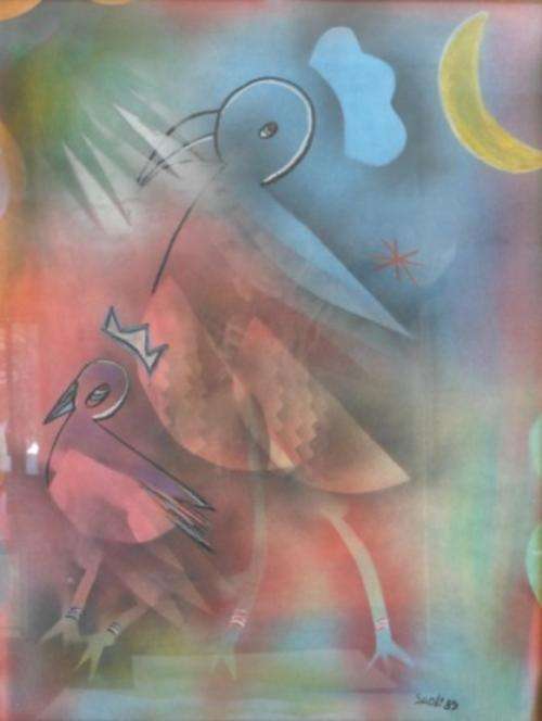 GREAT INVESTMENT!!! WINSTON SAOLI MIXED MEDIA ON PAPER 660 X 550mm VALUE R5500