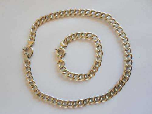 WOW!! AMAZING LARGE STERLING SILVER SIGNORETTI CLASP NECKLACE AND BRACELET SET  45,1g  VALUE R3500