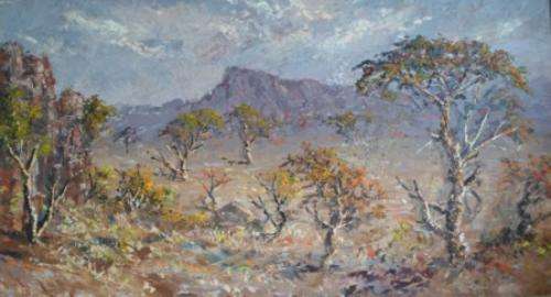 WOW!!! LARGE OIL ON BOARD BY SA PAINTER ERNEST KING DATED '73 1005 X 555mm VALUE R2500