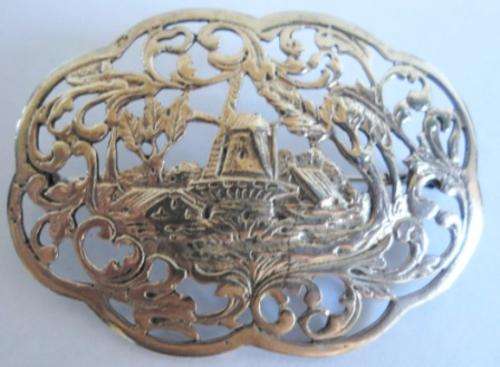 GORGEOUS!! VICTORIAN DUTCH SILVER BROOCH CIRCA 1890's 16.3gr