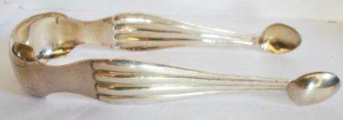 OUTSTANDING!! 1886 BIRMINGHAM SILVER SUGAR TONGS PERFECT CONDITION 32.2gr