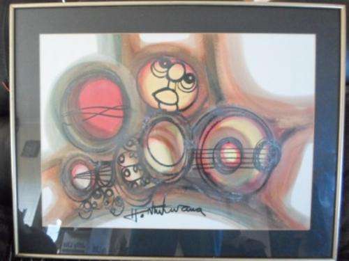 GREAT INVESTMENT!! 2 x LARGE HARGREAVES NTUKWANA MIXED MEDIA ON PAPER VALUE R7000