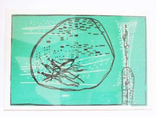 WOW!!! WALTER BATTISS LITHOGRAPH TITLED "SWIMMERS UNDER WATER" 295 X 195mm VALUE R6500