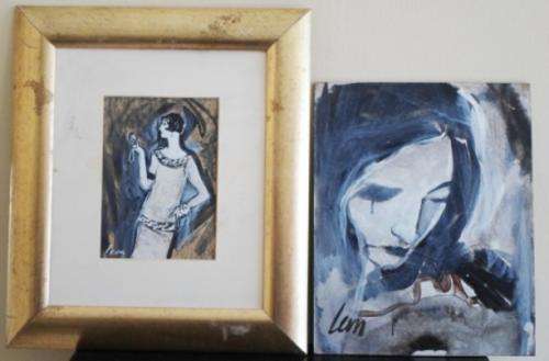 2 X PAINTINGS BY LEON DE KLERK 1 OIL & 1 WATERCOLOUR