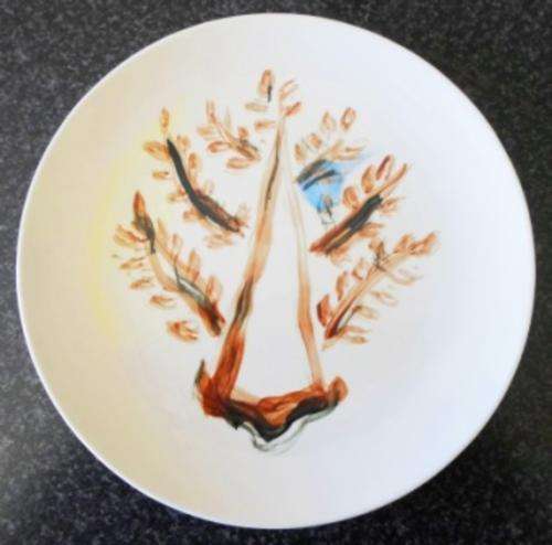 WOW!!! RARE 'FRANCINE SCIALOM GREENBLATT' CERAMIC ART PLATTER 287 X 30mm VALUE R6500