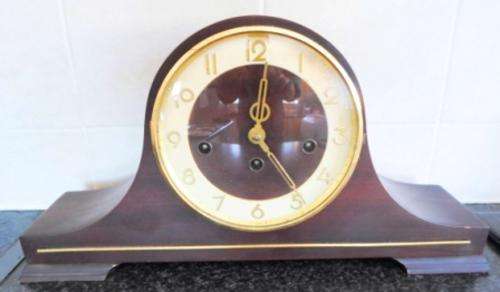 BEAUTIFUL!! VINTAGE FRANZ HERMLE MANTEL CLOCK WITH WESTMINSTER CHIME PERFECT WORKING CONDITION
