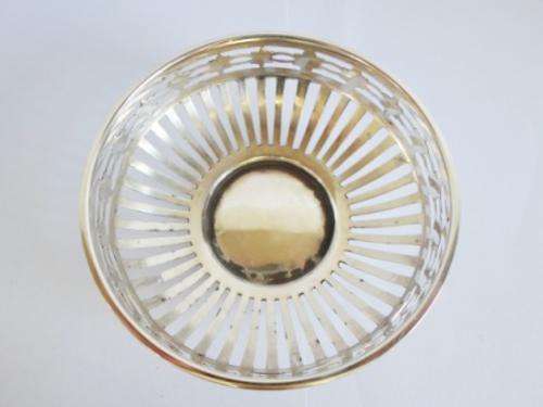 WOW!! ART DECO 1921 BIRMINGHAM PIECED SILVER BOWL BY B.B.S. Ld 105 X 38mm 55.6g