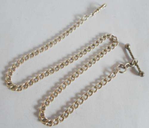 LOVELY!! ANTIQUE HALLMARKED SILVER POCKET WATCH CHAIN 23.2gr