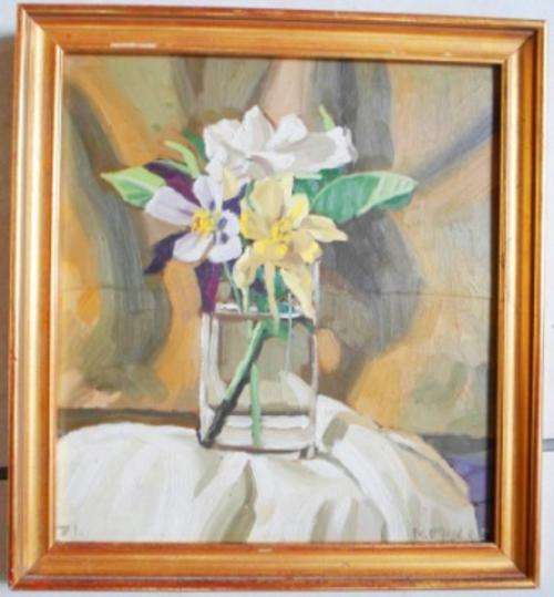 RARE!! SA ARTIST RINUS MULLER OIL ON CARD DATED '71 VALUE R2500