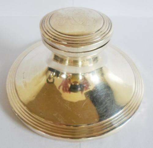 AMAZING!! 1908 CHESTER SILVER INKWELL 206.7gr