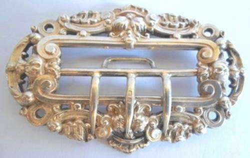 EXQUISITE!! HIGHLY DETAILED 1899 CHESTER SILVER NURSES BELT BUCKLE BY WILLIAM AITKEN 42.3gr