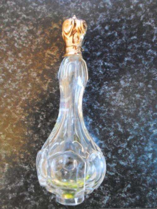 WOW!! RARE 19th CENTURY DUTCH 14ct SOLID GOLD TOPPED PERFUME BOTTLE CIRCA 1870's