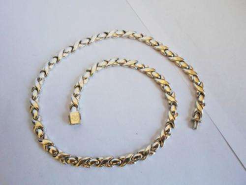 AMAZING!! VINTAGE E. SCORCIA 950 STERLING SILVER KNOT LINK NECKLACE CIRCA 1970's 57.7gr