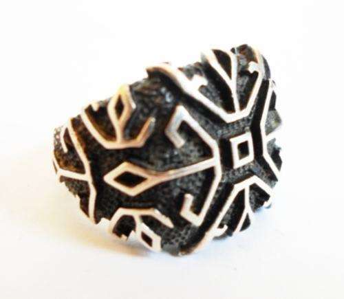 WOW!! HUGE SIGNED STERLING SILVER RING WITH AMAZING DESIGN SIZE R 11.5gr