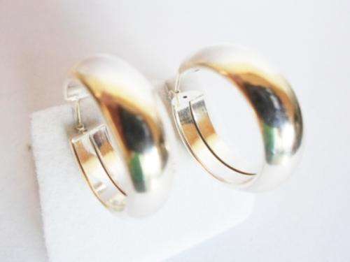 WOW!! HUGE HIGH QUALITY 8mm STERLING SILVER HOOP EARRINGS PERFECT CONDITION!!