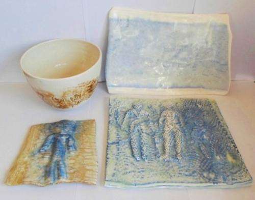 WOW!! COLLECTION OF 3 LARGE JOHN BAUER TILES & 1 BOWL,  VALUE R2800!!!!