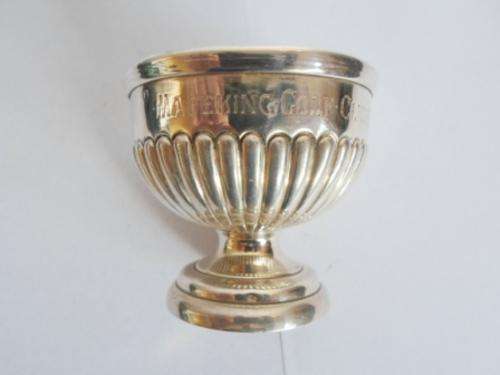 LOVELY!! 1914 BIRMINGHAM SILVER MAFEKING GOLD CLUB MADIBI CUP TROPHY 45gr