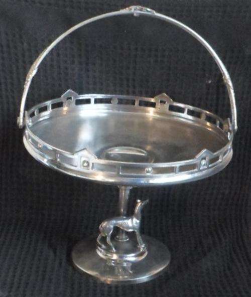 STUNNING!! ART NOUVEAU REED & BARTON SILVER PLATED FIGURAL BRIDES BASKET CIRCA 1880's