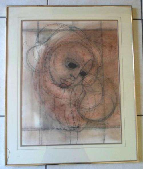 WOW!! STUNNING BEN MACALA MIXED MEDIA ON PAPER 620mm X 490mm VALUE R5500