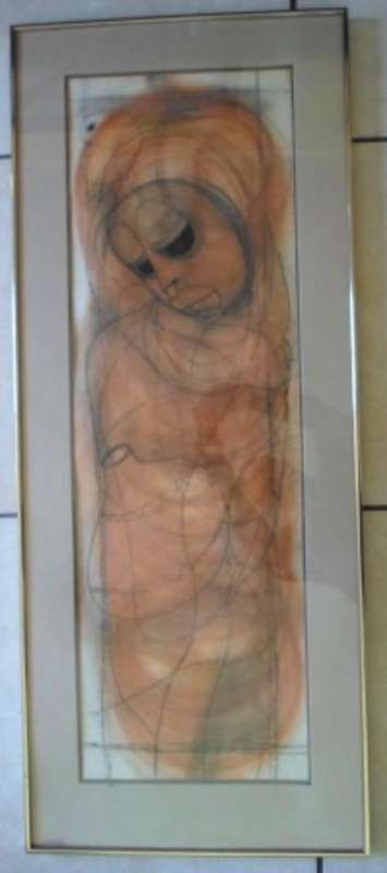 WOW!! STUNNING BEN MACALA MIXED MEDIA ON PAPER 965mm X 310mm VALUE R7500