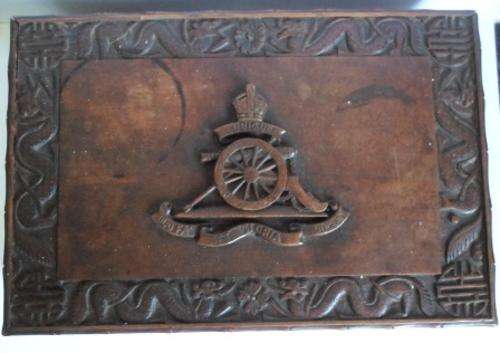 WOW!! RARE WW1 ARTILLERY OFFICERS CARVED CHINESE DRAGON BOX WITH ORIGINAL KEY!! VALUE R2500