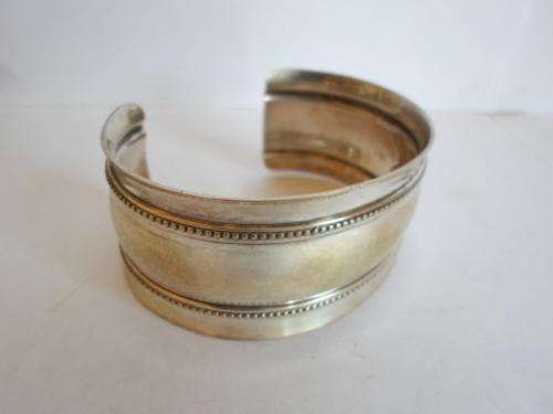 WOW!! HUGE DUTCH 833 SILVER CUFF BANGLE CIRCA 1930's 70mm X 55mm X 30mm 40.7gr