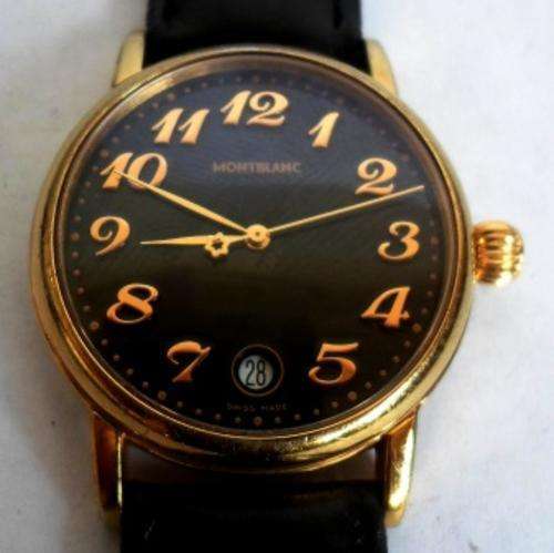 WOW!! MENS MONTBLANC MEISTERSTUCK 7042 GOLD PLATED QUARTZ WRISTWATCH, WOW!!