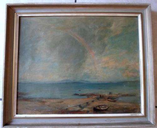 WOW!! SIR JAMES LAWTON WINGATE OIL ON CANVAS "RAINBOW SHORE" DATED '17 VALUE R27500 WOW!!