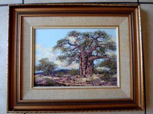 WOW!! FRANCOIS BADENHORST BOABAB OIL ON BOARD 355mm X 250mm