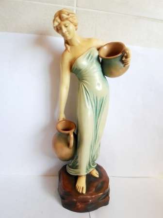 WOW!! RARE ART NOUVEAU BERNARD BLOCH WATER CARRIER FIGURE SIGNED T SCHOOP VALUE R5500, WOW!!
