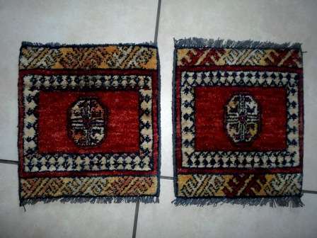 WOW!! PAIR OF VINTAGE HANDWOVEN MINIATURE PERSIAN RUGS, SUPERB CONDITION!! WOW!!