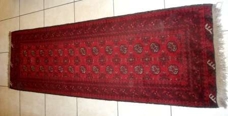 WOW!!! STUNNING!! VINTAGE PERSIAN HAND WOVEN WOOL BUKHARA RUNNER 2700 X 830mm STUNNING!!!