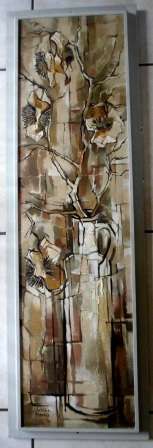 WOW!! RARE HUGE!! NAMIBIAN ARTIST CHRISTINE MARAIS OIL ON BOARD 1190 X 320mm ABSOLUTE BEAUTY!!!!