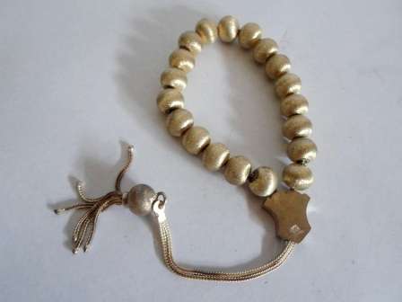 WOW!! VINTAGE 950 STERLING ARABIC SILVER WORRY BEADS 205 X 15mm 19,8g WOW!!