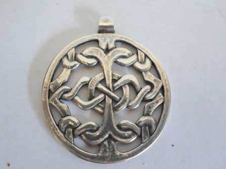 SPECTACULAR!! HUGE CELTIC STERLING SILVER PENDANT WITH BRILLIANT DESIGN 26.8g WOW!!