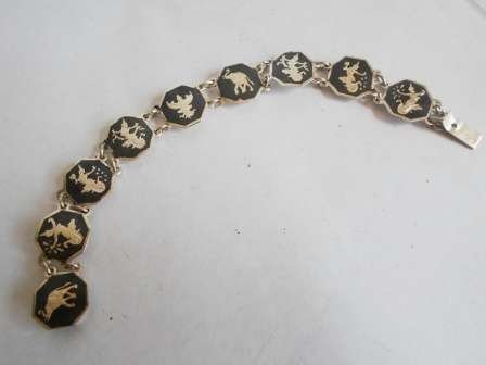 WOW!!! FABULOUS!! 1930's SIAM STERLING SILVER GODDESS BRACELET 15.4g WOW!!