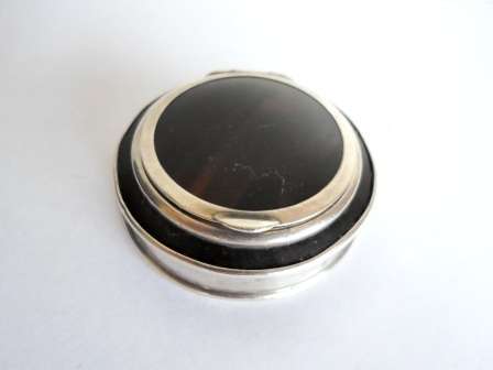WOW!! RARE 1923 BIRMINGHAM SILVER & TORTOISE SHELL ROUGE BOX  21g WOW!! WOW!!