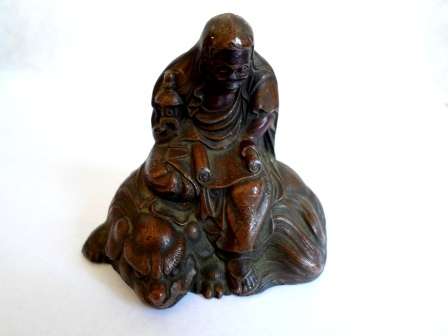 WOW!! LATE 19th CENTURY JAPANESE BRONZE OVER LEAD FIGURE CIRCA 1880's WOW!! WOW!!