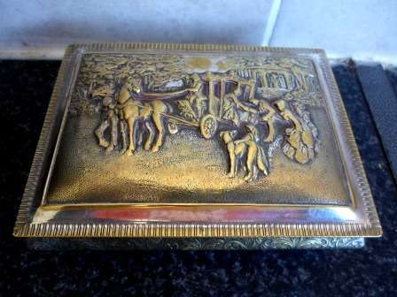WOW!! VINTAGE ITALIAN SILVER PLATED NEEDLEWORK BOX  WOW!! WOW!!