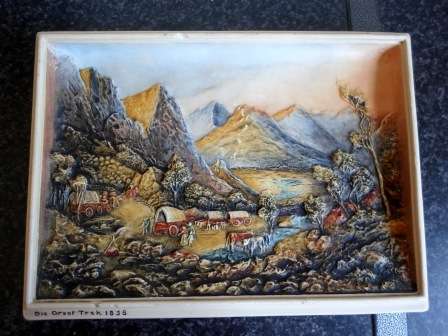 WOW!! RARE OSBORNE IVOREX WALL PLAQUE "DIE GROOT TREK 1838" WOW!!!