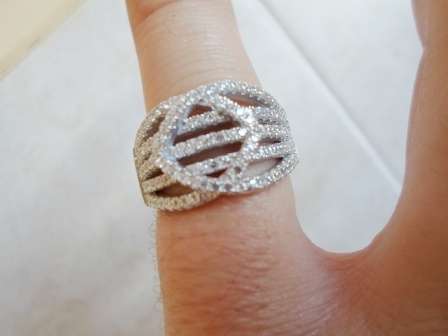 WOW!! NEW!! FABULOUS STERLING SILVER & MULTIPLE CZ RING 7,1g TRUE STUNNER!! WOW!!