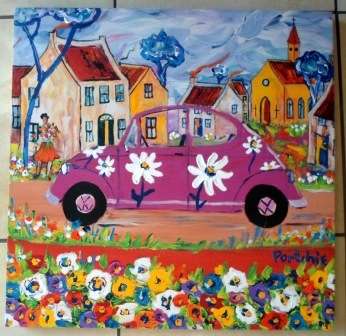 WOW!! STUNNING!! PERSONALISED WITH PAINT BY PORTCHIE CANVAS PRINT 700 X 690mm WOW!!