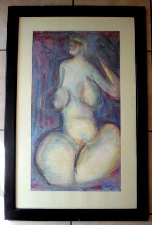 WOW!! GORGEOUS!! SIGNED SA NUDE PASTEL ON PAPER  1000 X 550mm WOW!!