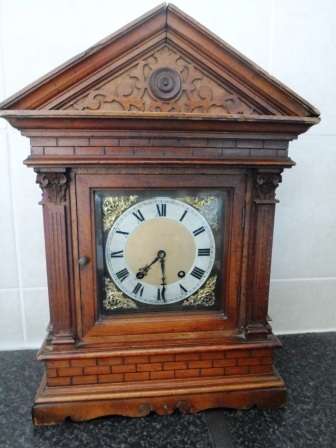 LARGE!! VICTORIAN WINTERHALDER & HOFFMEIR BRACKET CLOCK 100% WORKING, CIRCA 1890's VALUE R7500