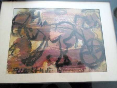 WOW!! CLAERHOUT DONKEY CART MIXED MEDIA OIL & CHARCOAL ON PAPER 195 X 140mm CIRCA 70's VALUE R3500