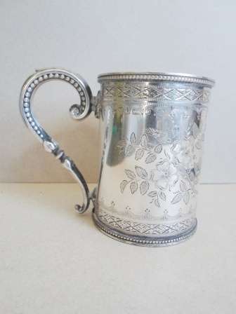 WOW!! EXQUISITE!! 1894 BIRMINGHAM SILVER CHRISTENING CUP BY H.M  94g WOW!! WOW!!