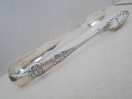 MAGNIFICENT!! 1845 LONDON SILVER SUGAR TONGS BY J.S 44g GORGEOUS!! WOW!!