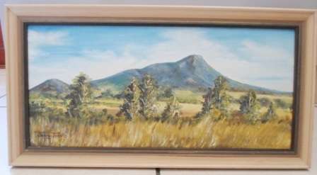 STUNNING!! JENNY JOOSTE OIL ON BOARD OF LANDSCAPE  450 X 210mm VALUE R2500 WOW!!