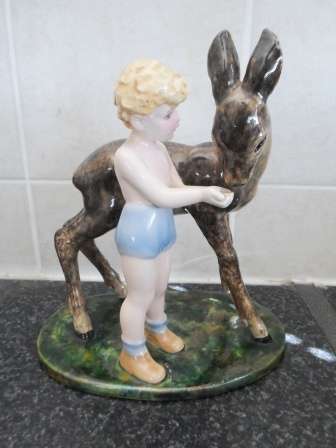 WOW!! RARE LARGE ART DECO KERAMOS AUSTRIA FIGURE CIRCA 1930's VALUE R3500  WOW!! WOW!!