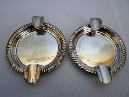 WOW!! HIGHLY COLLECTABLE TAXCO MEXICO STERLING SILVER ASHTRAYS 40,1g WOW!